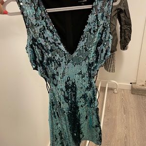 Sequin dress with slits